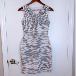 Calvin Klein Sheath Dress Striped Sleeveless Career Party Cocktail Size S/#5341